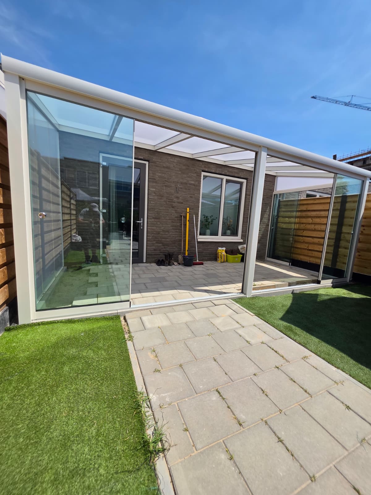 polycarbonaat terrasoverkapping woning